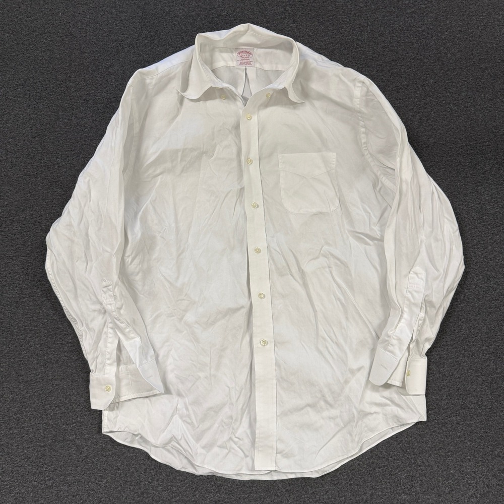 Modern Brooks Brothers Madison Button Down Mens 16.5 33 White Good Supima Cotton
